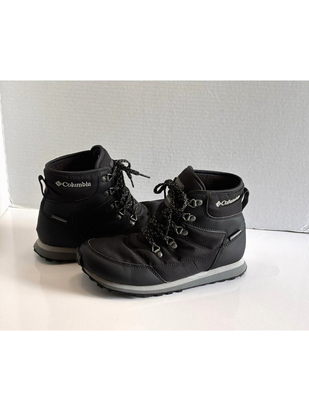 Columbia Wheatleigh Shorty Snow Waterproof Boot Women’s Size 7.5 Black Lace Up